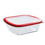 1 Qt Glass Baking Dish for Oven, Square Cake Pan with Lid, Tempered Glass Food Storage Container with Lid