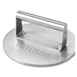 ygiussh Stainless Steel Bacon Press 8.7 Inch Round Heavy-Duty Grill Press Non-Stick Hamburger Press Weight Burger Smasher for Perfectly Seared Bacon Steak & Sandwiches