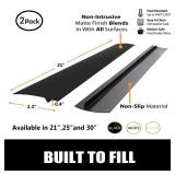 SEVCHY Silicone Stove Gap Covers (2 pack), Stove Guard, Oven Gap Filler, Heat Resistant Stove Gap Filler, Seal Gap between Oven Kitchen Cabinet and Stove Countertop, Easy Clean (21 inch, Black)