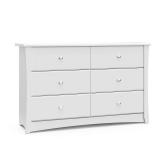 Storkcraft Crescent 6-Drawer Double Dresser - White - Retail: $399.99