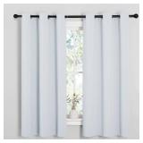 NICETOWN Window Treatment Thermal Insulated Grommet Room Darkening Curtains Drapes for Bedroom(2 Panels,42 by 63,Platinum-Greyish White)