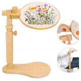 Adjustable Embroidery Hoop Stand, Beech Wood