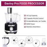 Davivy 16 Cup Processor & 60 oz Blender Combo