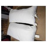 2 King Goose Down Pillows with Diamond Quilting