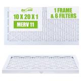 Housmile 10x20x1 Air Filter, 6 Pack, MERV 11