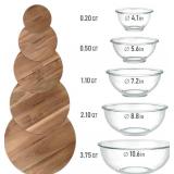 $70 Glass Mixing Bowls - 5 Stackable Containers