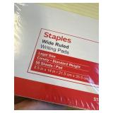 12 pack of 8.5 x 14 legal size wide ruled writing pads