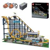 Mould King Roller Coaster Building Kit, Amusement Park Funfair Track Construction Blocks Toys with Motors, Ideal Gift Toy for Adult/Kids Age 8+ (3238 Pieces) - Retail: $159.99