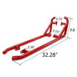 ECOTRIC Red Nerf Bars Rock Sliders Compatible with 2014-2023 Polaris RZR XP 1000/ Turbo/Turbo S, RZR 900/900 XC/S 900/ S 1000 (2 Doors) Left & Right Side Steps - 2 Seater