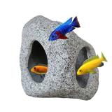 SpringSmart Aquarium Hideaway Rock Cave for Aquatic Pets to Breed, Play and Rest, Safe and Non-Toxic Ceramic Fish Tank Ornaments, Decor Stone for Betta