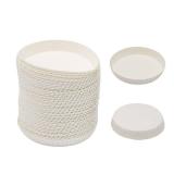 Vkinman 100pcs Disposable Cup Coverware 7.5 X 7.5cm Coffee Cup Drinking Lid Paper Cup Cap for Wedding/Parties//Kitchen (7.5 X 7.5cm)