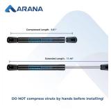 ARANA 11 inch Gas Struts, SX115P40 11 inch 40Lb/198 N Tool Box Shocks for Cabinet Door Tool Box Lid Toy Box Lid Husky Tool Box Yakima Rocket Box Job Box Snugtop Replacement, Set of 2