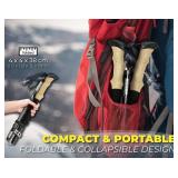 TREKOLOGY Trek-Z Collapsible Hiking & Trekking Poles - Balance Support for Seniors, Women, and Men, 2pc Per Set