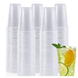 Lilymicky 500 Pack 9 oz Clear Plastic Cups, Disposable Drinking Cups, Plastic Party Cups for Birthday Parties, Picnics, Ceremonies, and any Events