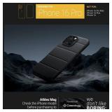 Caseology Athlex Mag for iPhone 16 Pro Case [Integrated Grip Case Compatible with Magsafe] Military Grade Drop Tested (2024) - Active Black