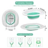 RUGUO Sitz Bath, Sitz Bath for Hemorrhoids - Sitz Bath for Toilet Seat - Sitz Bath for Postpartum Care, Sits Bath Kit for Women, Collapsible, Wider Seating Area, Deeper Bowl