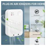 Air Purifier Plug in Wall Ionizer Air Purifier for Home Portable and Quiet Plug in Air Ionizers for Bedroom Toilet Office Kitchen and Pets (white2)