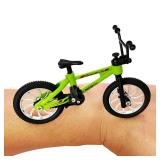 Metal Finger Bike Mountain Bike Toys Functional Kids Finger Bicycle Mini Finger BMX Set Gift for Kid (Green)