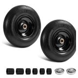 LTNICER (2-Pack) 4.00-6 Tire and Wheel,13" Wheelbarrow Tire with 5/8" and 3/4" Axle bore hole 13" Pneumatic Tire for Wheelbarrows/Trolley/Gorilla Cart/Wagon - 3.74"-7.74" Centered Hub