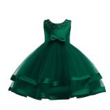 COMISARA Toddler Baby Flower Girl Dress Little Kids Birthday Prom Pageant Wedding Bridesmaid Party Performance Fancy Formal Princess Ball Gown Dresses Size 12M 18M (Green 80)