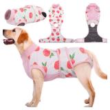 Kuoser Recovery Suit for Dogs Cats After Surgery, Professional Pet Recovery Shirt Dog Abdominal Wounds Bandages, Substitute E Collar & Cone,Prevent Licking Dog Onesies Pet Surgery Recovery Suit