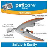 Allstar Innovations PetiCare LED Light Pet Nail Clipper  Great for Trimming Cats & Dogs Nails & Claws, 5X Magnification That Doubles as a Nail Trapper, Quick Clip, Steel Blades