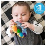 Baby Einstein Teether pillar Rattle and Chill Teething Toy, Ages 3 months +