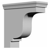 Ekena Millwork BKT04X10X10ED 4 1/8 Inch W x 10 1/2 Inch D x 10 1/2 Inch H Edinburgh Bracket , White