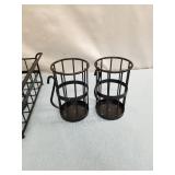 Metal Utensil Condiment and Napkin Caddy Holder