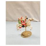 Home Interior âSanta Riding Carousel Horseâ Figurine #5117