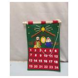 Advent Calendar Felt Christmas Fabric Countdown Wall Hanging