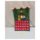 Advent Calendar Felt Christmas Fabric Countdown Wall Hanging