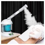 Facial Steamer   DENFANY Nano Ionic Face Steamer with Extendable 360° Rotating Arm   Portable Facial Steamer for Personal Care at Home or Salon (Blue)