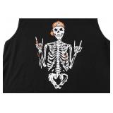 BRUBOBO Womens Funny Skull Graphic Tank Tops Summer High Neck Sleeveless Workout Tee Shirts (Medium,Black)