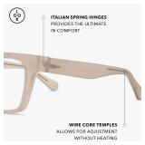 LOOK OPTIC Cosmo Progressive Reader   Stylish Unisex Reading Glasses, Prescription Quality (2, Taupe)