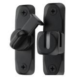 FIREFLYWEB Flip Door Latch Black 180 Degree Heavy Duty Bar Gate Latches Safety Door Lock, Bold Thickened Anti Rust Newest Design (90 180Filp Door Latch)