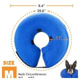 BENCMATE Protective Inflatable Collar for Dogs and Cats - Soft Pet Recovery Collar Does Not Block Vision E-Collar (Medium, Blue)