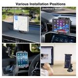 OHLPRO Tablet Holder for Car Dashboard Suction Cup, iPad Car Mount for All 5"-13" Galaxy Tab Kindle Fire iPhone Switch, Tablet Mount for Trucks, SUVs, Cars etc.