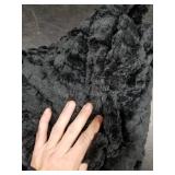 Puncuntex Black Throw Blanket 50"x60" inches Fuzzy 3D Jacquard Decorative Flannel Fleece Super Soft Plush Cozy Blanket for Couch Sofa Chair Lightweight