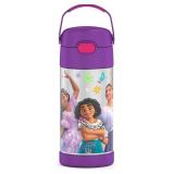 THERMOS FUNTAINER Water Bottle with Straw - 12 Ounce, Encanto - Kids Stainless Steel Vacuum Insulated Water Bottle with Lid