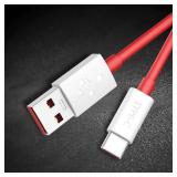 Jelanry for OnePlus 8 Pro Warp SuperVOOC Charging Cable 80W 65W 6FT 2-Pack, USB Type C Cable Dash Charging Cable Rapid Data Syncing Fast Charger Cable for OnePlus 12 Open 11 10 8 7T Pro 7 6T 5T, Red