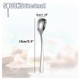 Wenkoni Small Ice Cream Spoons, Dessert Spoons,Gelato Spoons,Shovel Cake Spoons,SUS 304 Stainless Steel,5.9inch,5 pcs Set