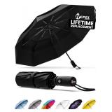 Repel Umbrella Windproof Travel Umbrellas for Rain - Easy Auto Open Close, Durable & Compact Umbrella, Strong Fiberglass Frame, Waterproof Canopy - Backpack, Purse, Portable Umbrella for Travel