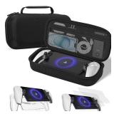 PS Portal Protection Travel Set EVA Hard Carrying Case for PlayStation Portal Remote Player, Snug Fit Clear Protective Cover, 2 HD Screen Protectors, Portable PS5 Portal Accessories