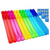 JOYIN 14.6 Big Bubble Wands for Kids, 6 PCS Bubble Wand with Bubbles Refill Solution for Summer Toy Party Favor, Outdoors Activity, Easter Basket Stuffers, Birthday Gift