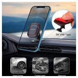 APPS2Car Magnetic Phone Holder for Car, Dashboard Magnetic Car Mount, 360° Rotation Car Magnetic Phone Mount with Strong VHB Adhesive, for All Cell Phones