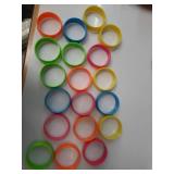 19 Pieces 80s Bracelet party 5 colors