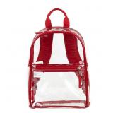 2 units  Unisex Clear Mini Dome Backpack Blue and Red