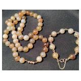 Vintage natural honey Jade two-piece set