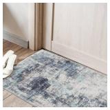 Modern Abstract Area Rug - 2x3 Small Entry Rug Soft Washable Non-Slip Contemporary Entryway Rug, Door Mat Indoor Entrance Floor Accent Carpet for Living Room Bedroom (Beige/Grey/Black)